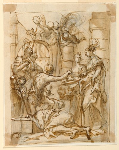 Salome, Vaftizci Yahya'nın Başını Kabul Etti by Domenico Piola