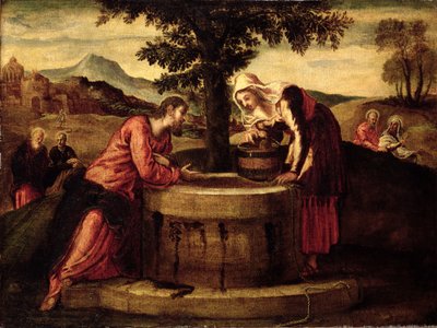 İsa ve Samiriyeli Kadın by Domenico Robusti Tintoretto