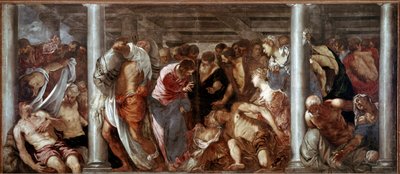 Mesih felçliyi (olasılık havuzu) duyar. Resim Jacopo Robusti dit il Tintoretto (Tintoret) by Domenico Robusti Tintoretto