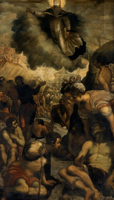Aziz Augustine sakatları iyileştiriyor, c.1549 by Domenico Robusti Tintoretto