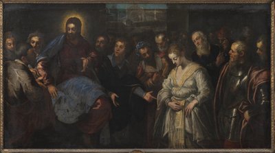İsa ve Zina by Domenico Tintoretto