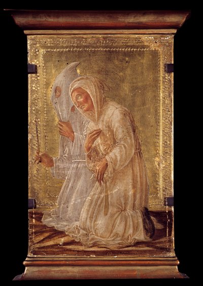 Domenico Veneziano (1400-1481) 15. yüzyıl (ec.esp.) Bayonne, Bonnat Müzesi tarafından iki kamçılı Ahşap Resim. by Domenico Veneziano
