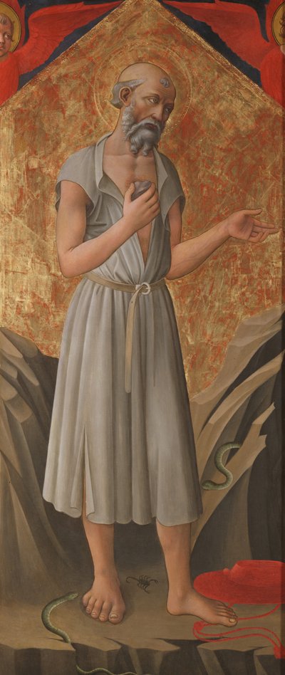St. Jerome, Penitent, c.1460 (panelde tempera) by Domenico di Michelino