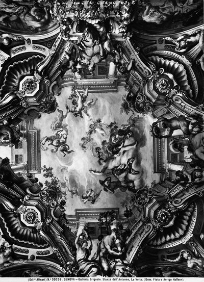 Sonbahar Odasında Tavan, Brignole Galerisi by Domenico the Elder Piola