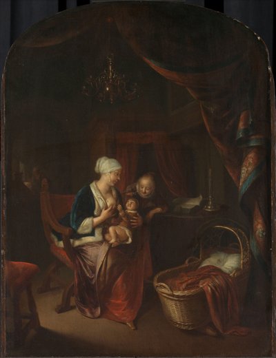 Çocuğuna Meme Veren Anne by Domenicus van Tol
