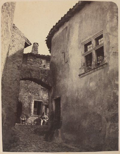1850'lerin sonundan bir köy manzarası. by Domini