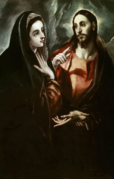 İsa, Annesinden ayrıldı, ca. 1600. by Dominico El Greco