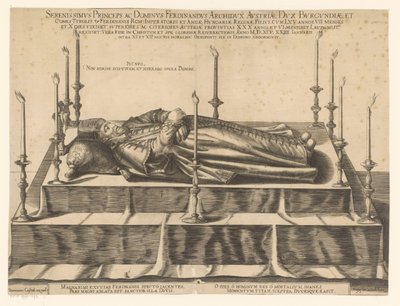 Doodsportret van Ferdinand II van Tirol Avusturya