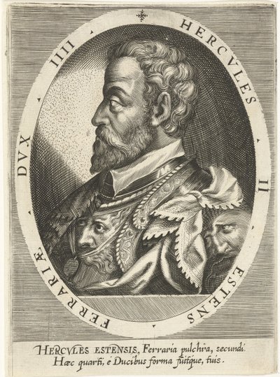 Ercole II dEste 1508-1559, Ferrara Dükü, Modena ve Reggio, ca. 1600 by Dominicus or Custodis Custos