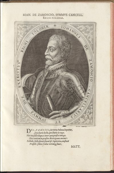 Hetman Jan Zamoyski 1542-1605 by Dominicus or Custodis Custos
