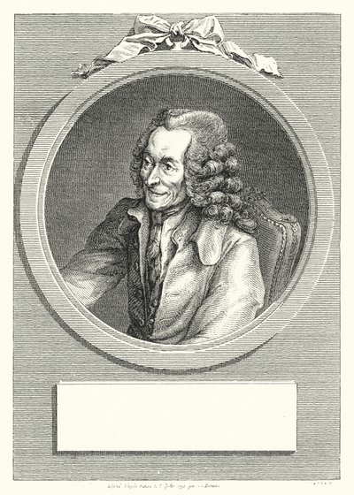 Voltaire, Fransız Aydınlanma yazarı ve filozofu (gravür) by Dominique Vivant (after) Denon