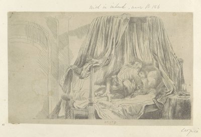 Ledikant Seksen beş orijinal baskının toplanması (seri başlığı) by Dominique Vivant Denon (baron) (attributed to)