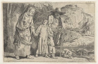 Mesih ailesiyle birlikte tapınaktan dönüyor by Dominique Vivant Denon (baron)