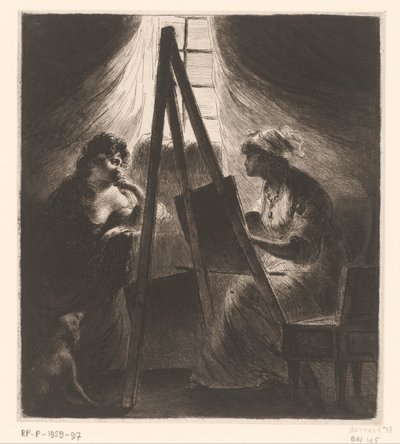 Bir kadını canlandıran Elisabeth Vigée-Le Brun by Dominique Vivant Denon (baron)