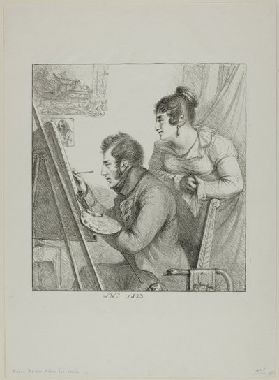 Baron Denon şövalesinin önünde by Dominique Vivant Denon