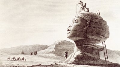 Mısır kampanyası sırasında Mısır'da Giza Sfenksi by Dominique Vivant Denon