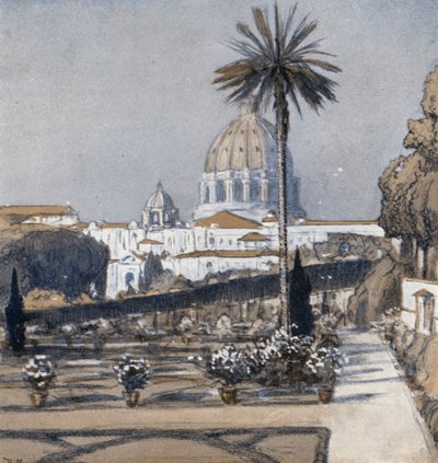 Vatikan Bahçeleri (renkli taş) by Donald (after) Maxwell