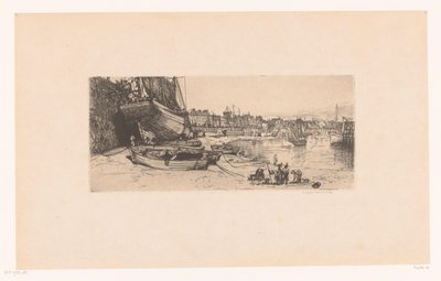 Havengezicht te Boulogne-sur-Mer Boulogne-sur-Mer Limanı by Donald Shaw MacLaughlan (signed by artist)