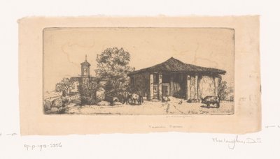 Toskana Çiftliği Bir Toskana Çiftliği (nesne üzerindeki başlık) by Donald Shaw MacLaughlan (signed by artist)