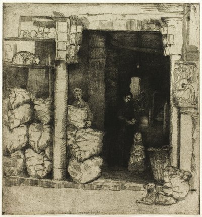 Kömür Dükkanının İçi by Donald Shaw MacLaughlan