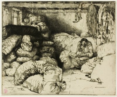 Uyuyan Bez Satıcısı by Donald Shaw MacLaughlan