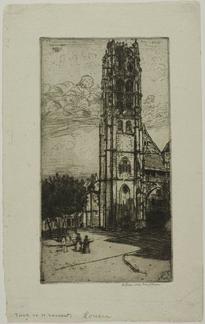 Tur St Laurent, Rouen by Donald Shaw MacLaughlan