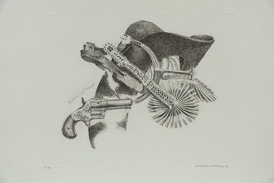 Colt Revolver "House", 1977 (gravür) by Donatella Merlo
