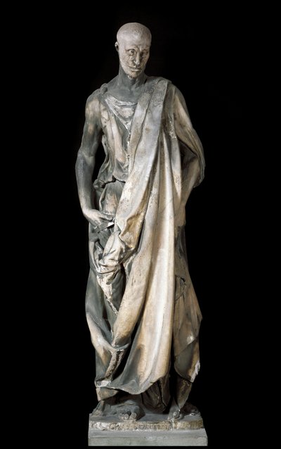 Abaküs (Zuccone olarak adlandırılır) veya Elisha (Habakkuk (Habaquq, Habakuk, Habakkuk, Abakouk, Havakuk) veya Elisha). Donatello'nun mermer heykeli (Donato di Niccolo di Betto Bardi by Donatello