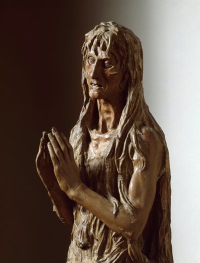Mary Magdalene. Çok renkli ahşap heykel by Donatello