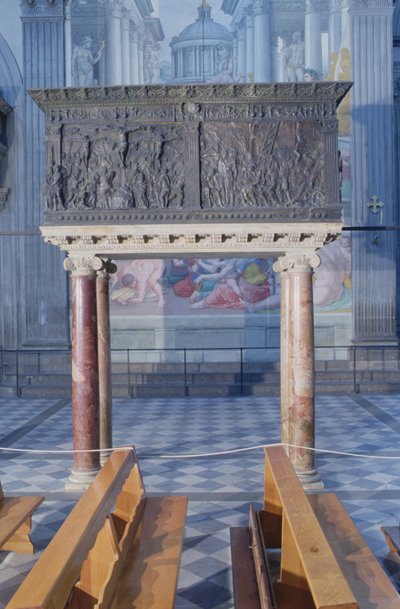 Nefin kuzey tarafında minber, 1465 (bronz) by Donatello