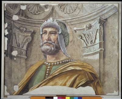 Sakallı ve Kasklı Silah Adamı by Donato Bramante