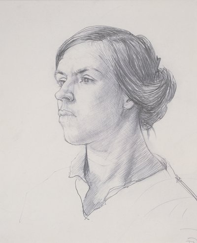 Genç Bir Kadının Başı, c.1914 by Dora Carrington