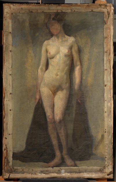 Çıplak Kadın Ayakta, c. 1910 (tuval üzerine yağlı boya) by Dora Carrington