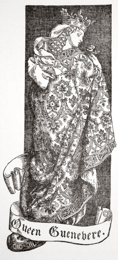 "Kraliçe Guenevere", 1905. by Dora Curtis