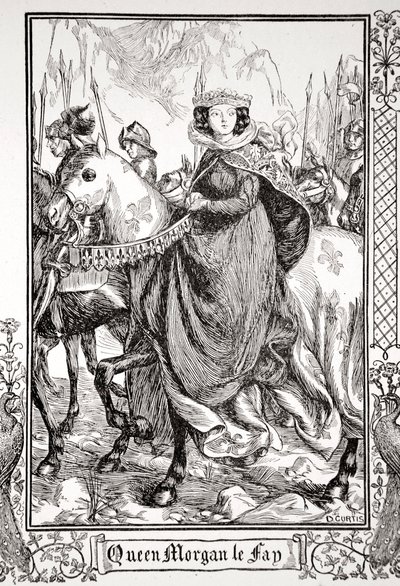 "Kraliçe Morgan le Fay", 1905. by Dora Curtis