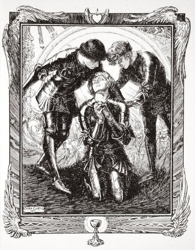 'Sonra Sir Galahad'a gittiler', 1905. by Dora Curtis