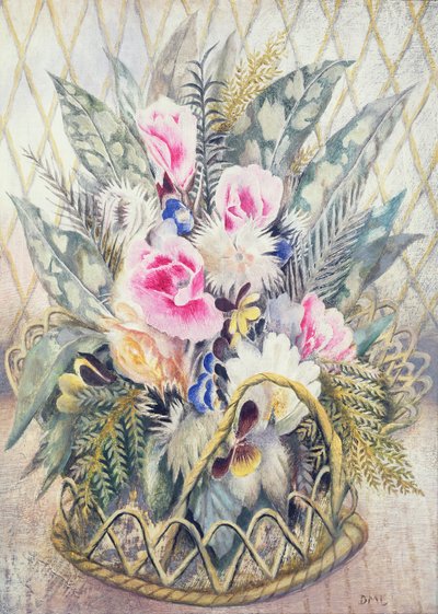Godetias (tuval üzerine yağlıboya) by Dorothy M. Larcher