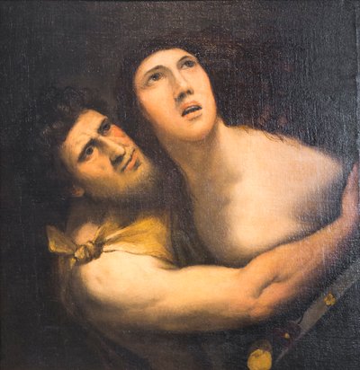 Satyr ve perisi (tuval üzerine yağlı boya) by Dosso (after) Dossi
