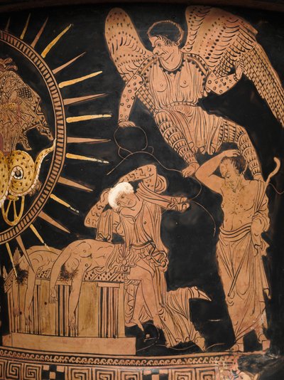 Kırmızı figürlü bir lekythos