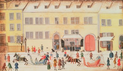 Eger 1451 f.26v Nürnberg Kış Manzarası (suluboya) by Dr. J.C. Birckner
