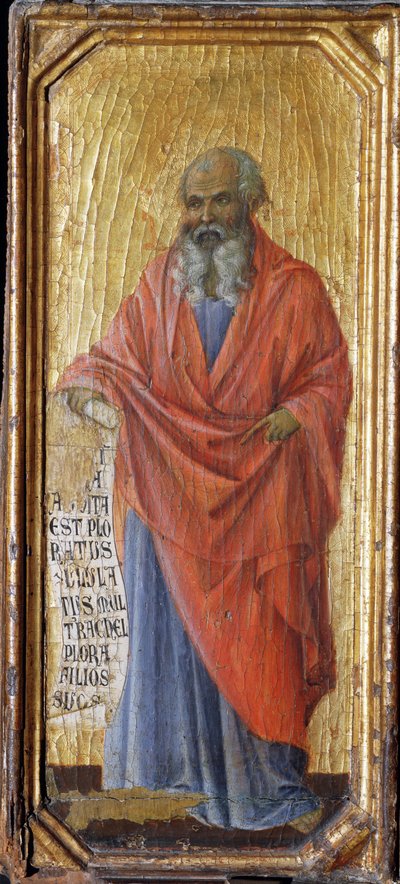 Jeremiah the Prophet - panelde tempera ve altın by Duccio di Buoninsegna