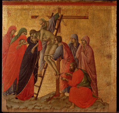 Tutku: ifade. Maesta sunağı (ahşap üzerine tempera ve altın by Duccio di Buoninsegna