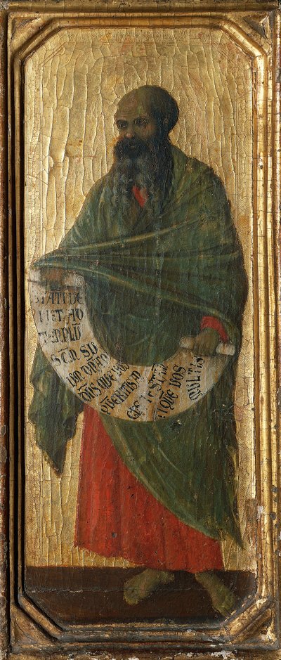 Peygamber Malachi, Siena Katedrali'ndeki Duccio Altarpiece Maesta'nın predella'sından detay by Duccio di Buoninsegna
