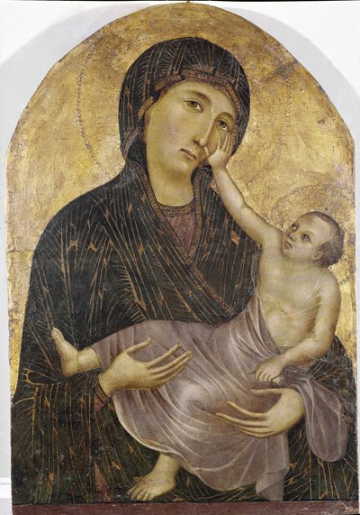 Bakire ve Çocuk (panelde tempera ve altın by Duccio di Buoninsegna