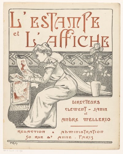 L'Estampe et l'Affiche dergisinin kapağı by Ducourtioux