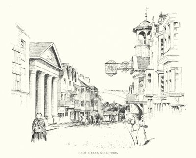 High Street, Guildford (lito) by Duncan Moul