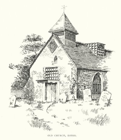 Eski kilise, Esher (lito) by Duncan Moul
