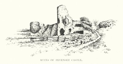 Pevensey Kalesi kalıntıları (lito) by Duncan Moul