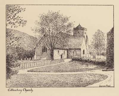 Sussex: Edburton Kilisesi (lito) by Duncan Moul