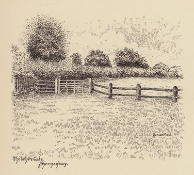 Sussex: The White Gate, Shermanbury (lito) by Duncan Moul